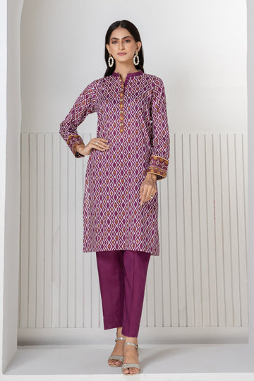 Bonanza Satrangi Purple Lawn Suit Rsk222p42 Eid Pret 2022 Online Shopping